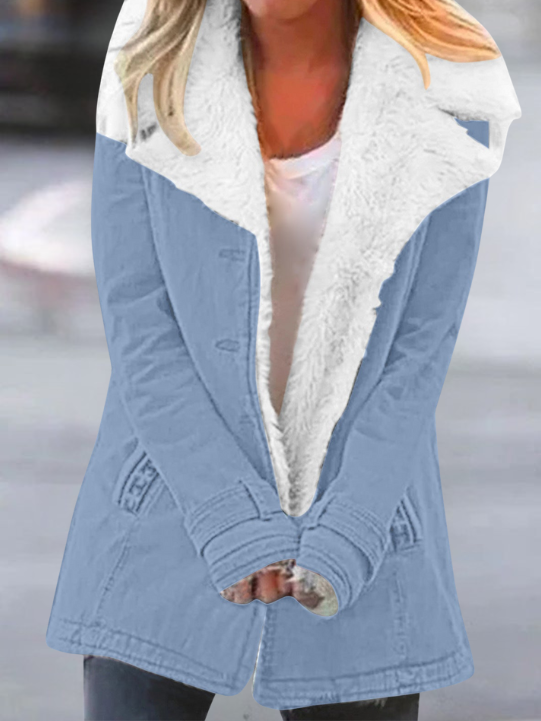 Women's Puffer Jacket for Fall Comfort in Light Blue