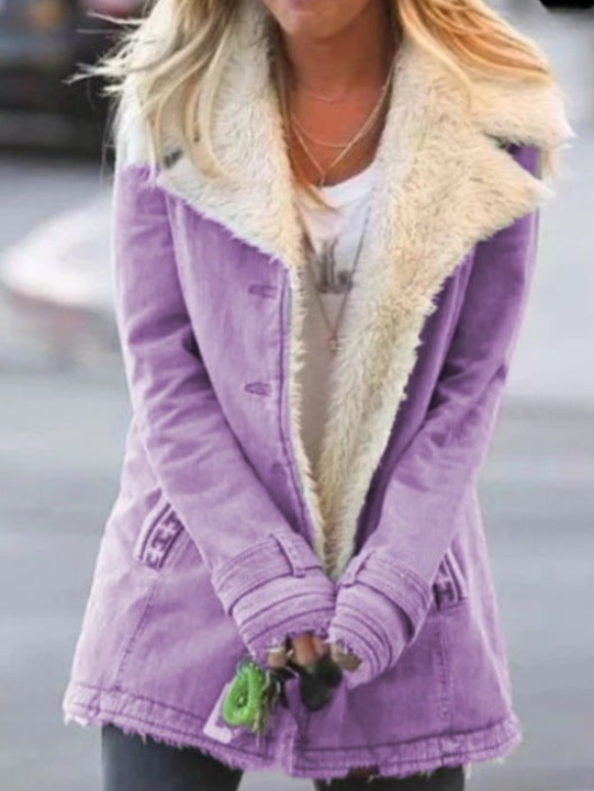 Women's Puffer Jacket for Fall Comfort in Violett