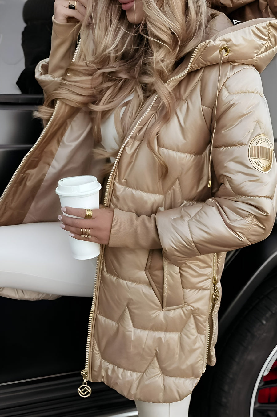 Women's Puffer Jacket with Hood for Fall (2)