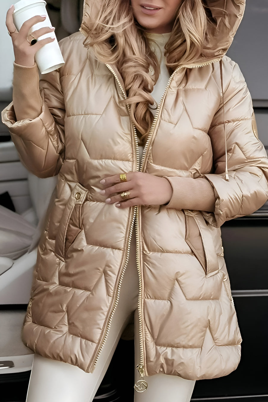 Women's Puffer Jacket with Hood for Fall (3)