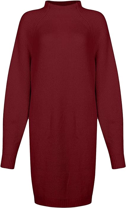 Women's Red Sweater Dress for Fall (14)