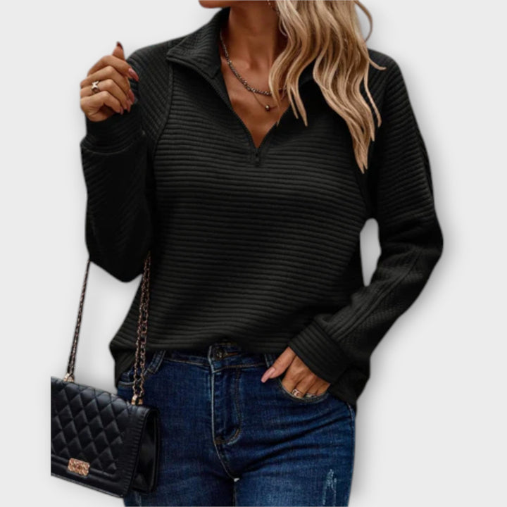 Women's Red Sweater in Comfortable Knit in Black