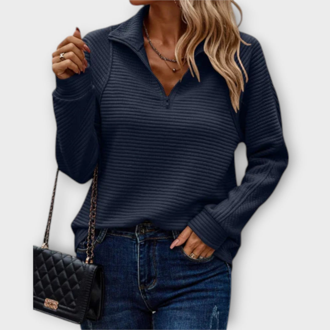 Women's Red Sweater in Comfortable Knit in Blue