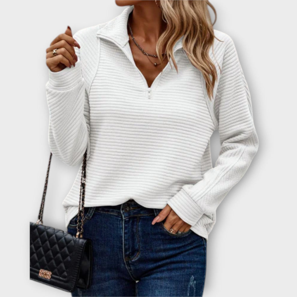 Women's Red Sweater in Comfortable Knit in White