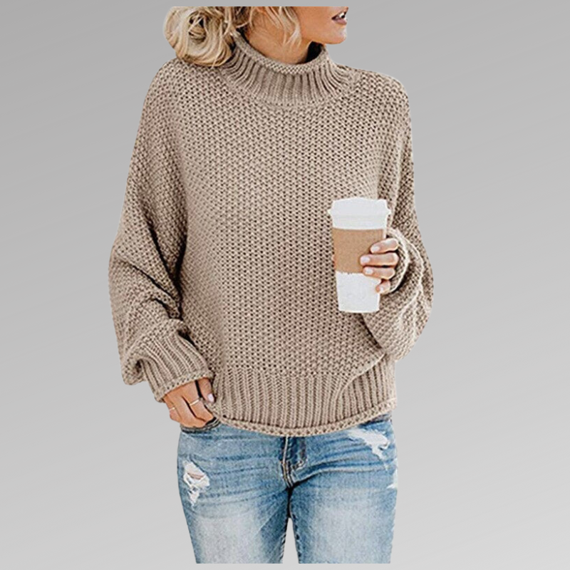 Women's Refined Knit Pullover in Beige