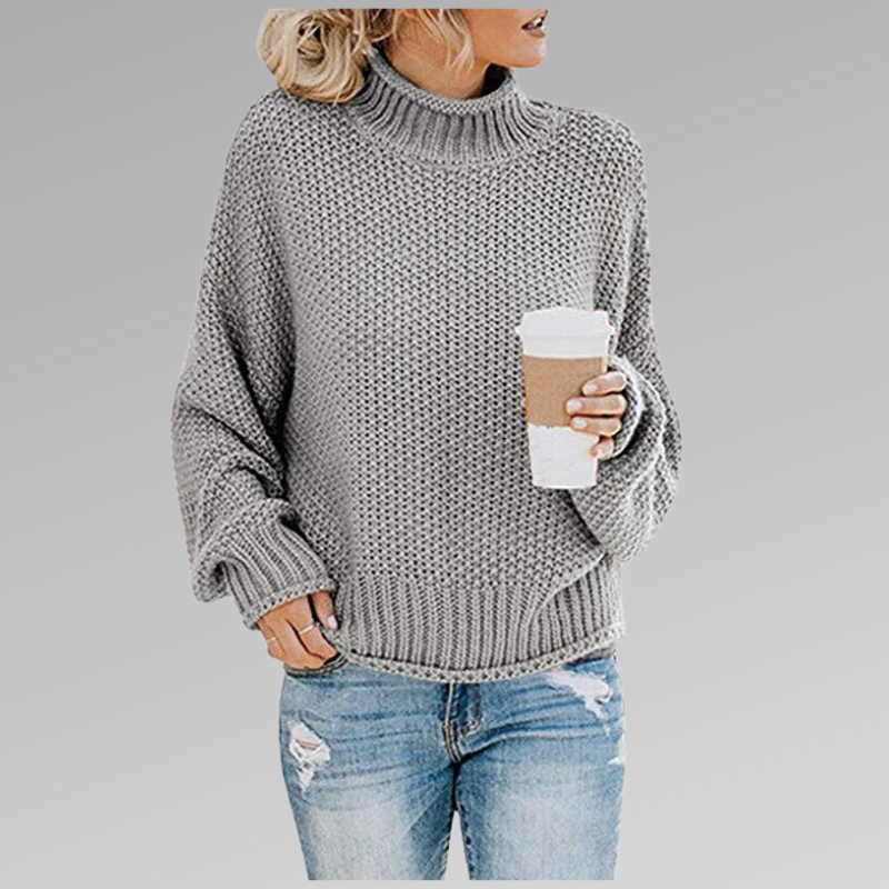 Women's Refined Knit Pullover in Grey