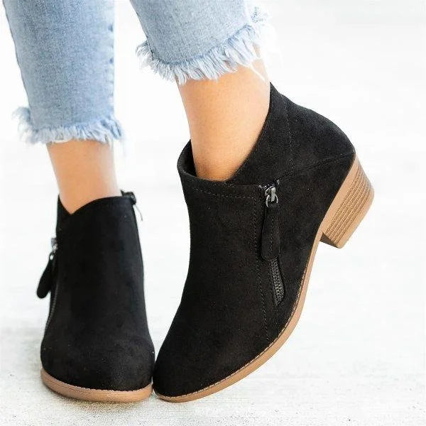 Women's Relaxed Fit Leather Ankle Boots (6)