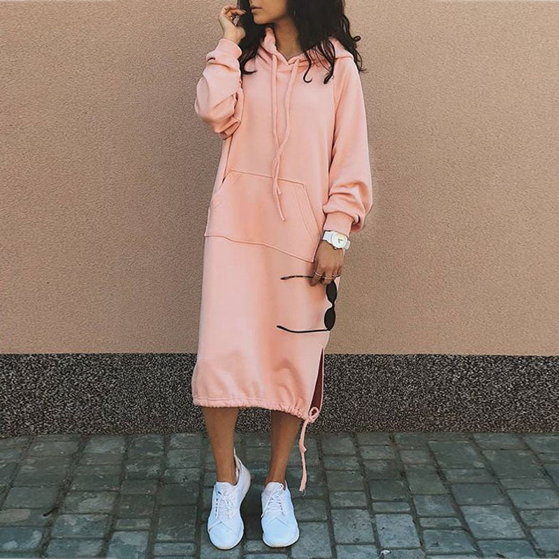 Women's Relaxed Oversized Sweater Dress for Fall (4)