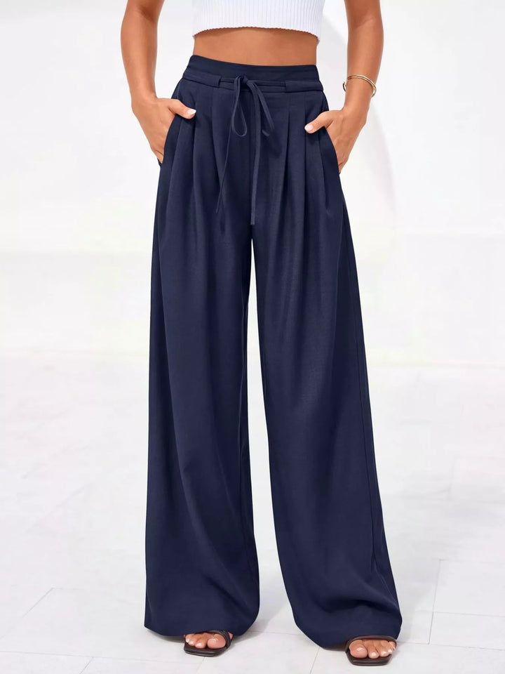 Women's Relaxed Wide Leg Pants, Pleated & High-Waisted (18)
