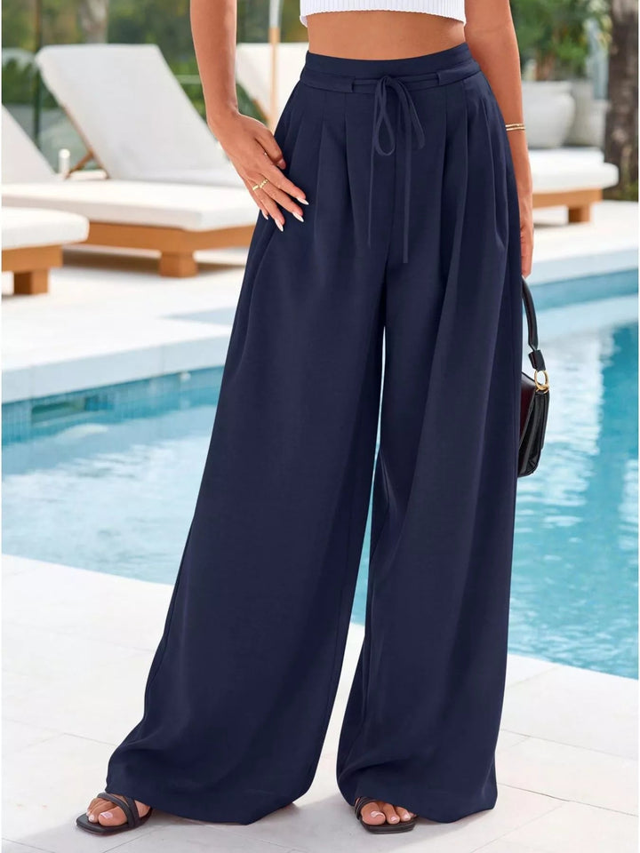 Women's Relaxed Wide Leg Pants, Pleated & High-Waisted (19)