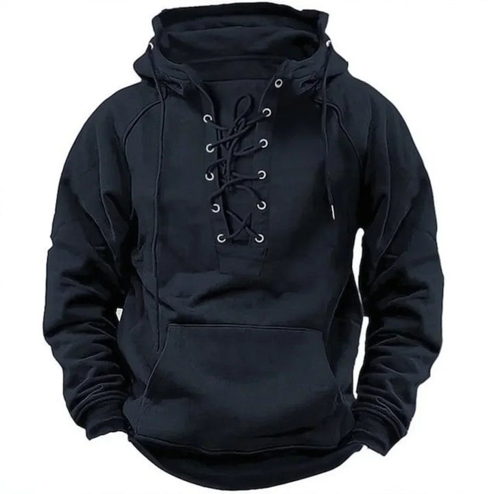 Women's Retro Hoodie for Fall Outfits in Black