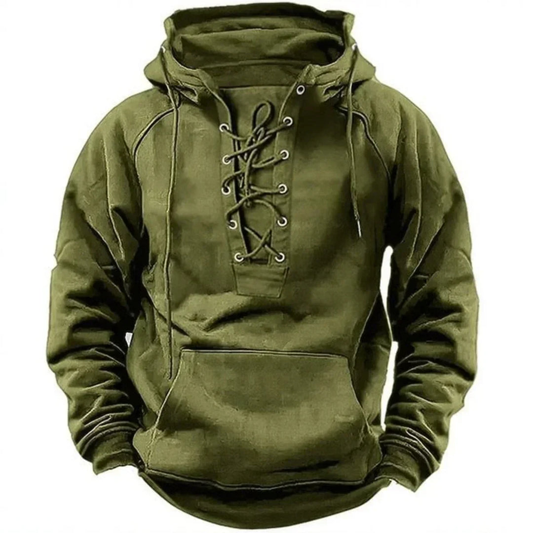 Women's Retro Hoodie for Fall Outfits in Green