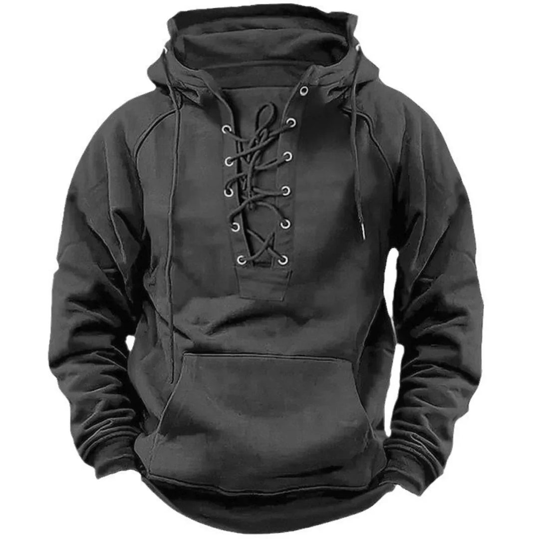Women's Retro Hoodie for Fall Outfits in Grey