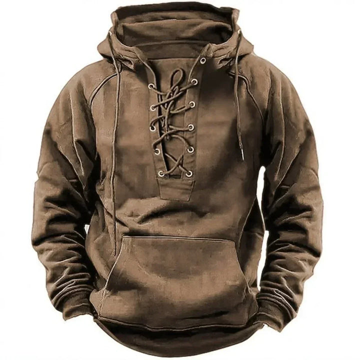 Women's Retro Hoodie for Fall Outfits in Khaki