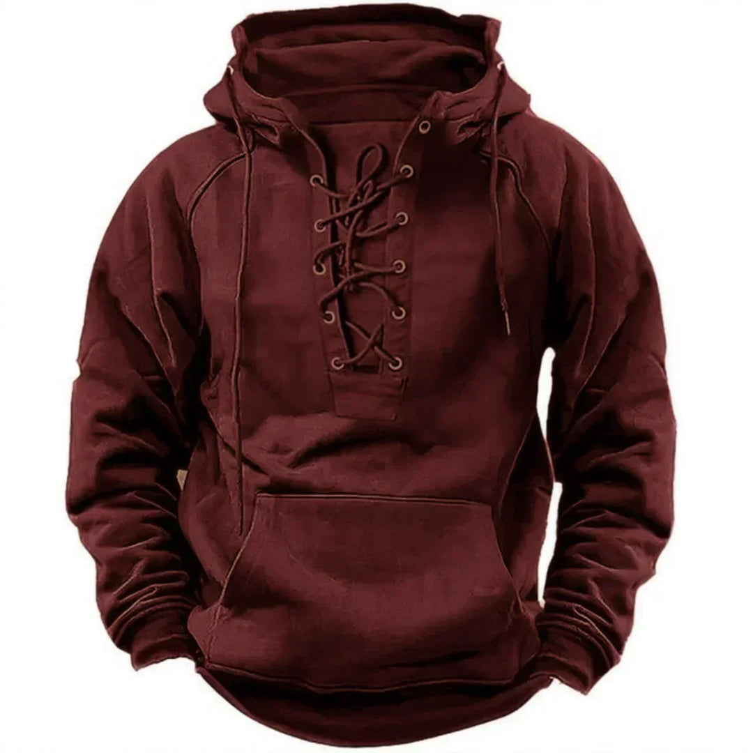 Women's Retro Hoodie for Fall Outfits in Red
