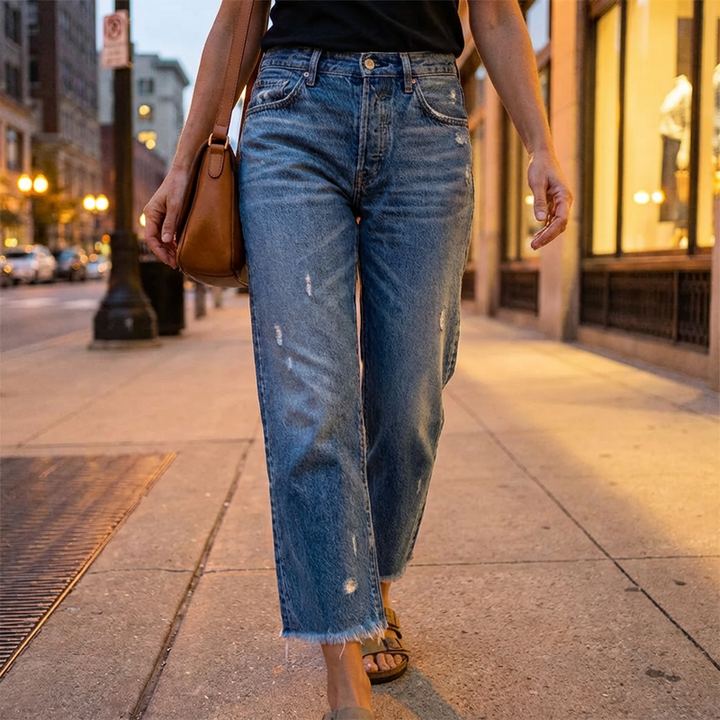 Women's Retro Short Jeans for Fall (2)
