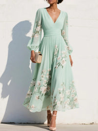 Sophia | Women's Romantic Floral Chiffon Midi Dress