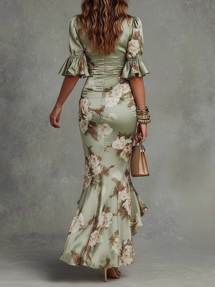 Women's Romantic Floral Maxi Evening Dress (3)