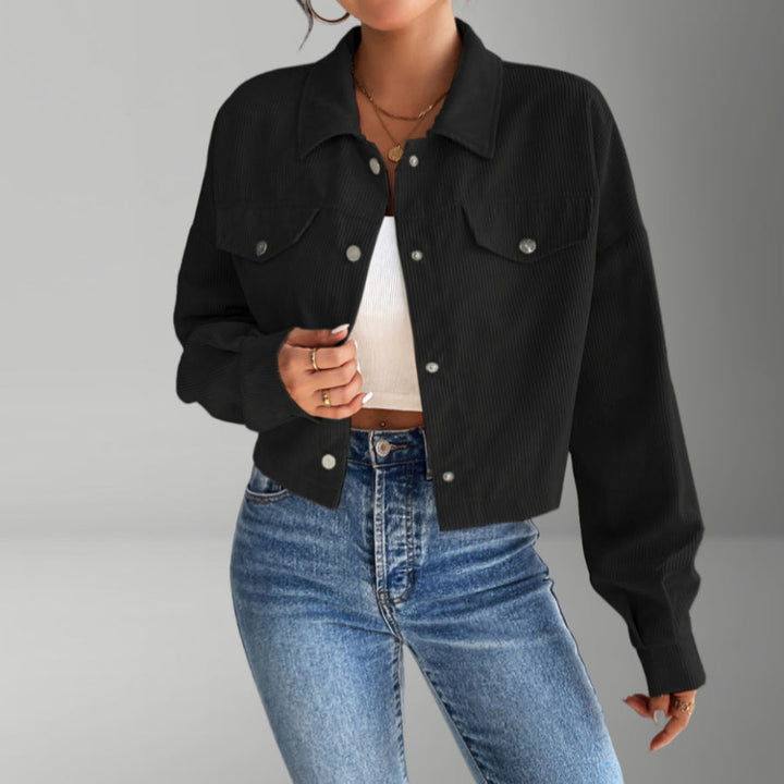Women's Short Corduroy Jacket for Everyday Wear (4)