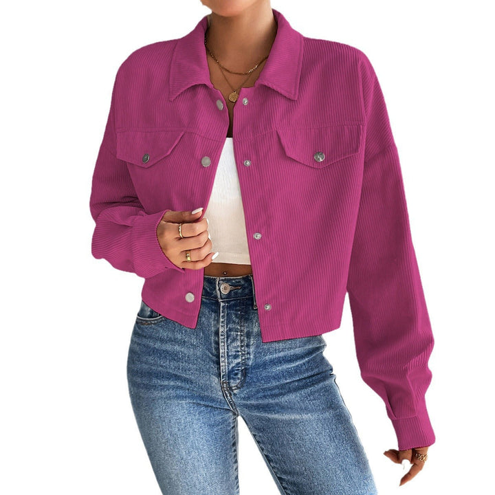 Women's Short Corduroy Jacket for Everyday Wear (5)