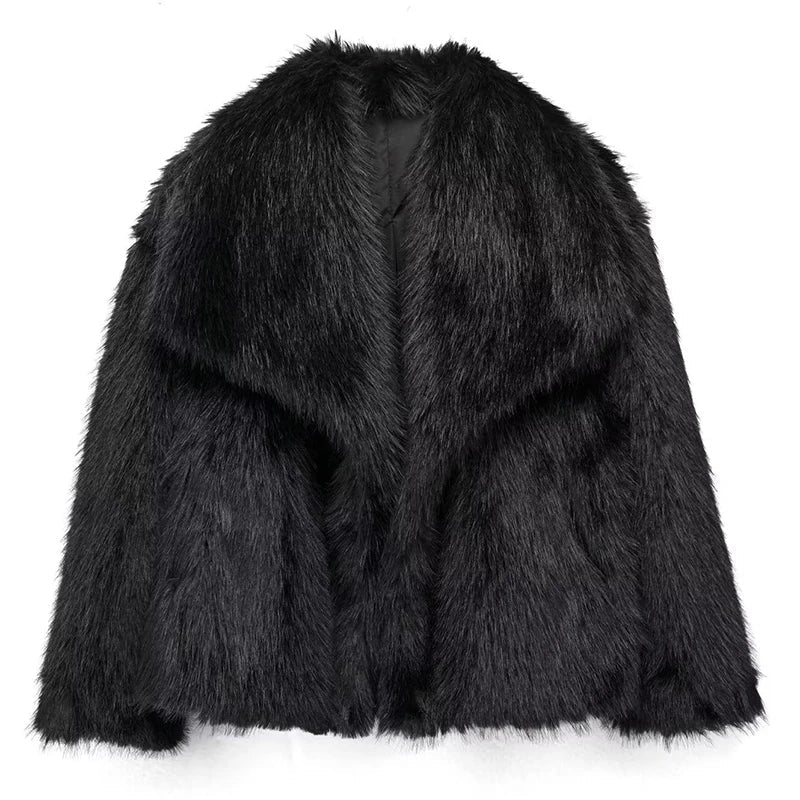 Women's Short Winter Puffer Jacket in Black