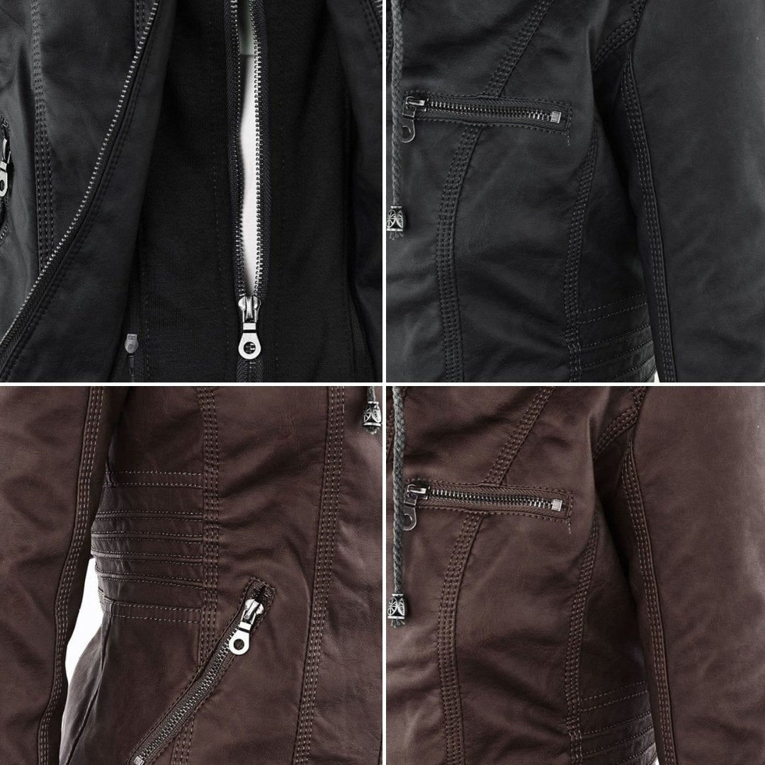 Women's Sleek Insulated Jacket with Removable Hood (23)