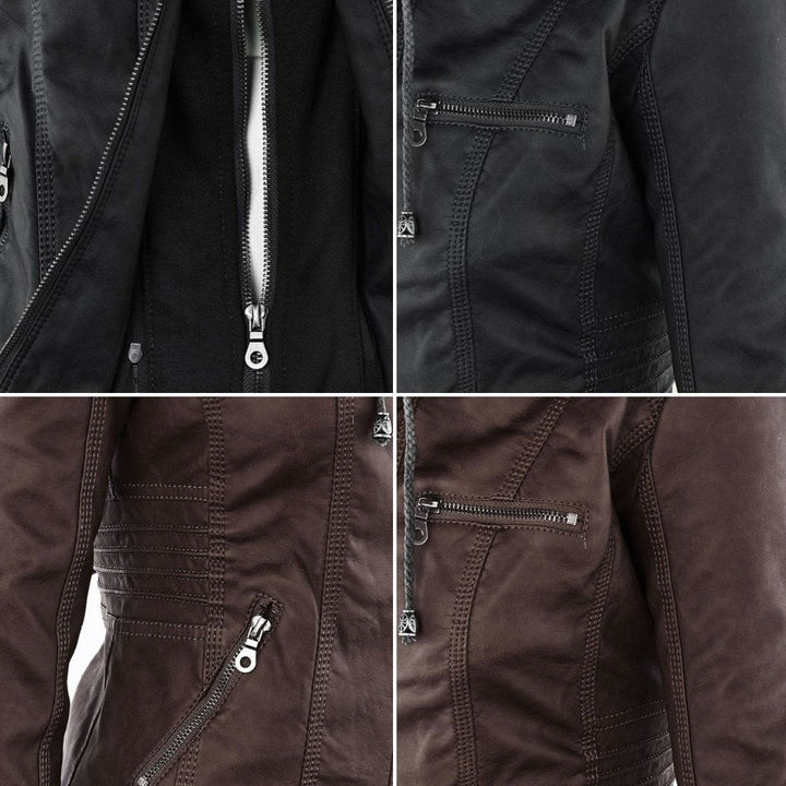 Women's Sleek Insulated Jacket with Removable Hood (23)
