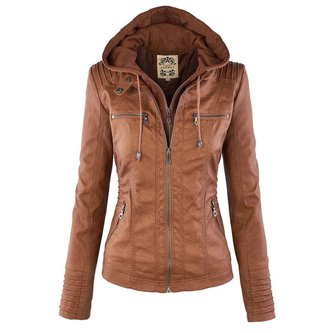 Women's Sleek Insulated Jacket with Removable Hood (4)