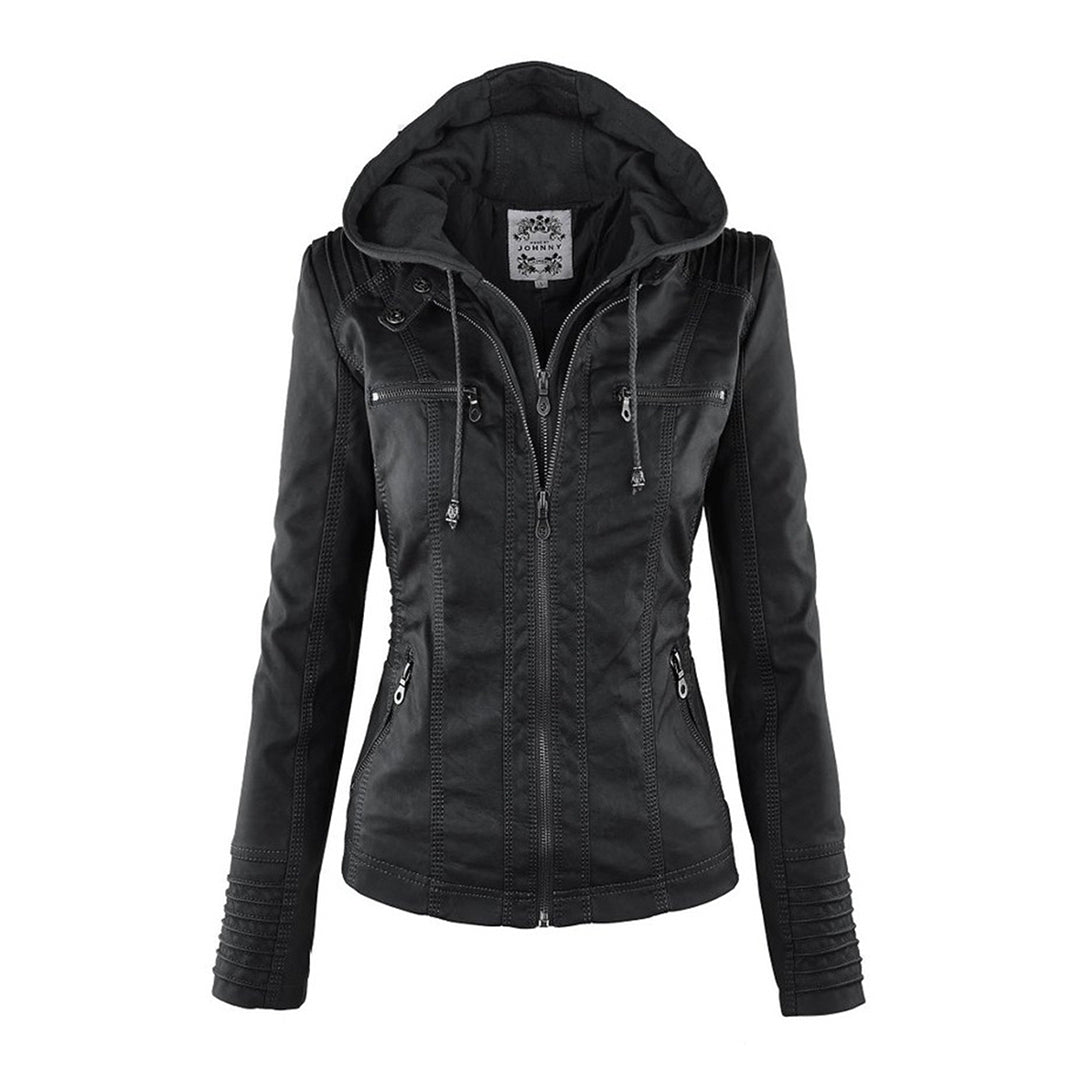 Women's Sleek Insulated Jacket with Removable Hood (5)