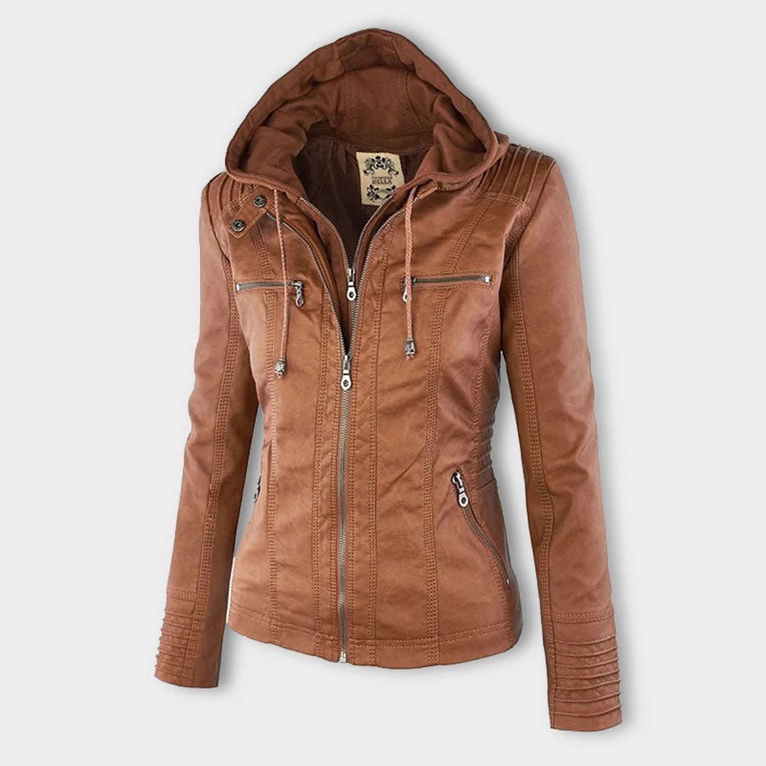 Women's Sleek Insulated Jacket with Removable Hood (7)