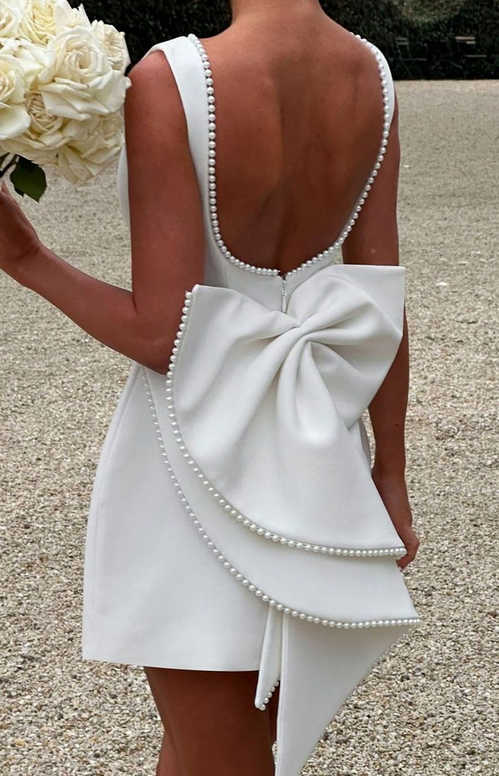 Women's Sleeveless A-Line Mini Fall Wedding Guest Dress (12)