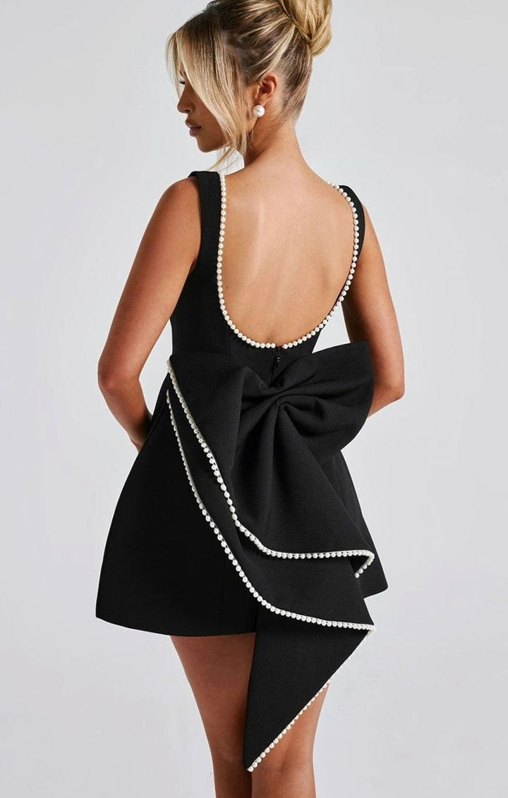 Women's Sleeveless A-Line Mini Fall Wedding Guest Dress (5)