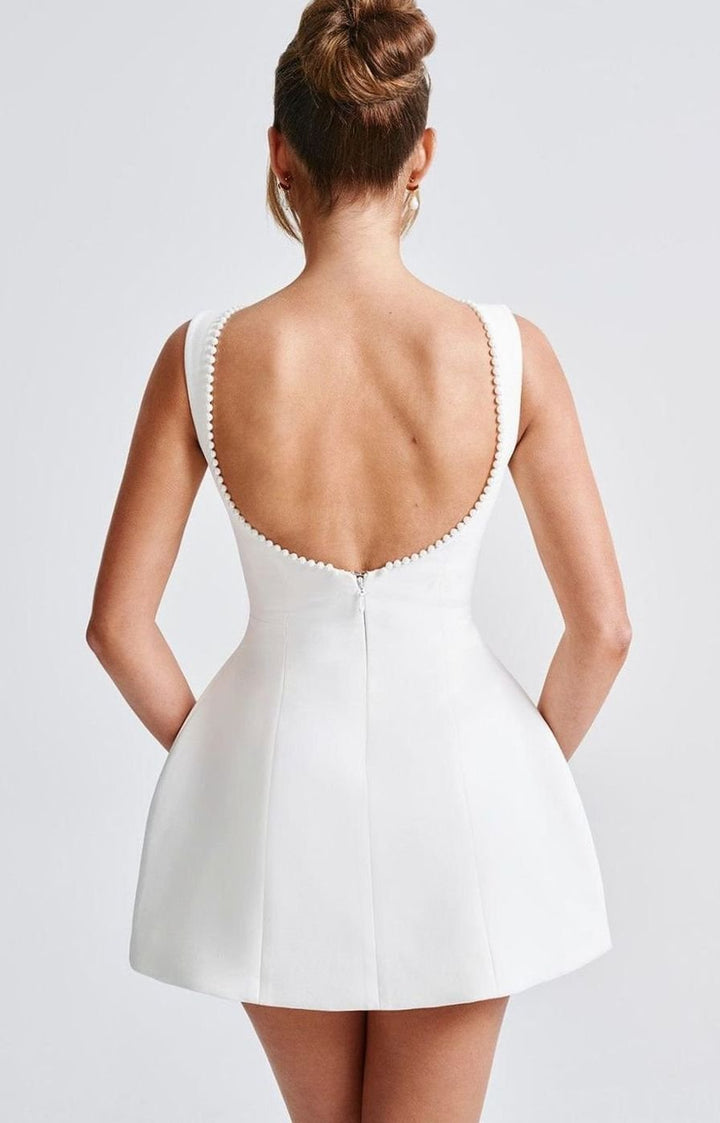 Women's Sleeveless A-Line Mini Fall Wedding Guest Dress (8)
