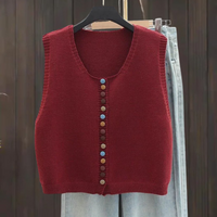 Emily | Women's Sleeveless Knit Cardigan with Button Details