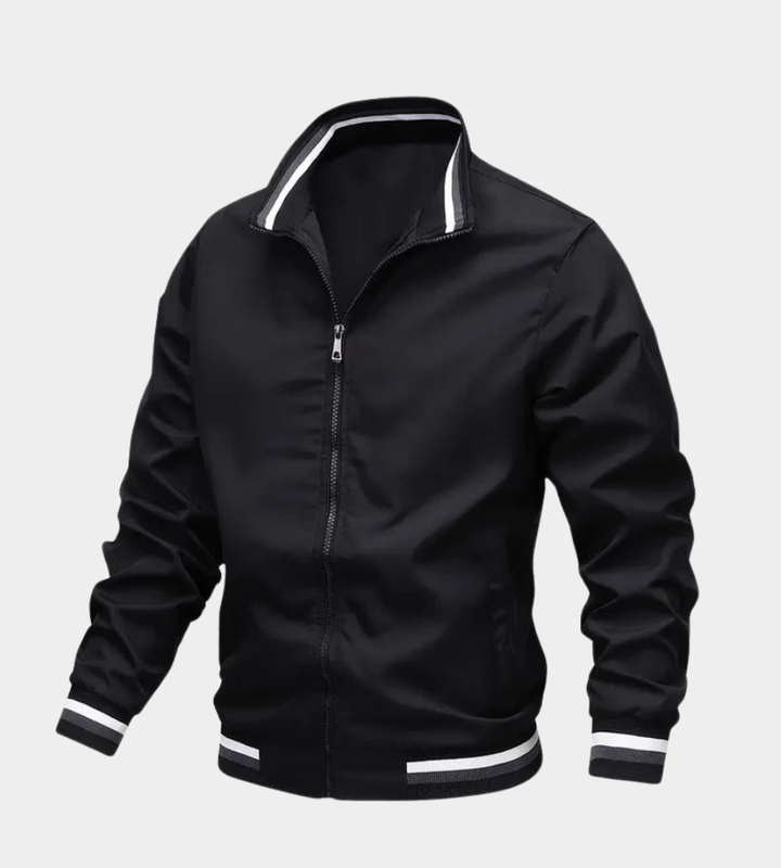 Women's Slim Bomber Jacket for Fall in Black