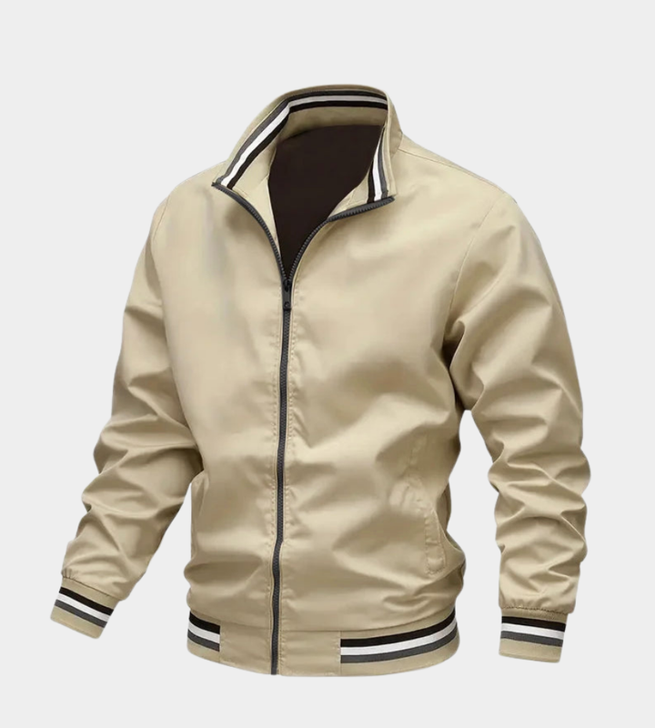 Women's Slim Bomber Jacket for Fall in Khaki