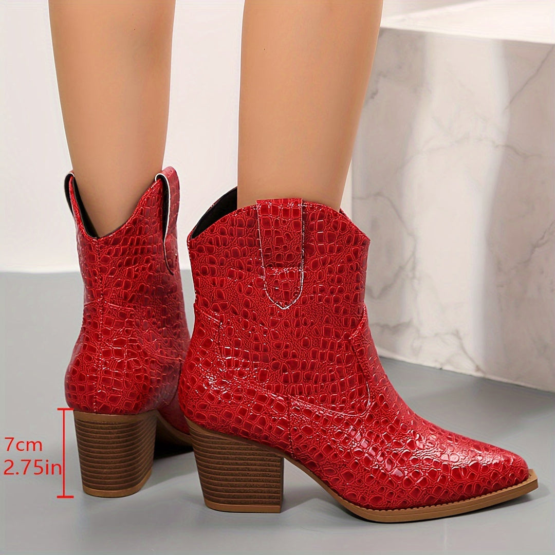 Women's Slip-On Ankle Boots with Pointed Toe (8)