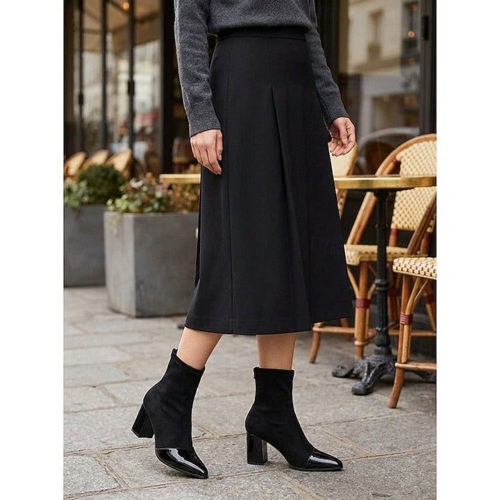 Women's Slip-On Block Heel Ankle Boots (4)