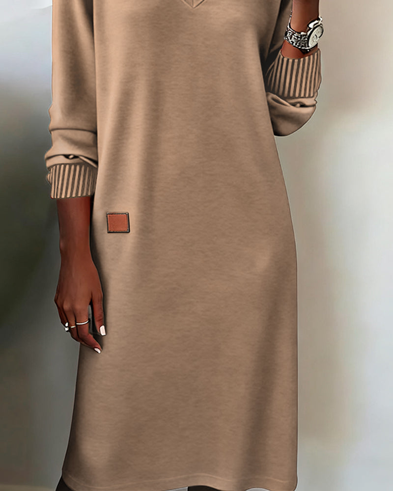 Women's Soft Black Sweater Midi Dress (3)