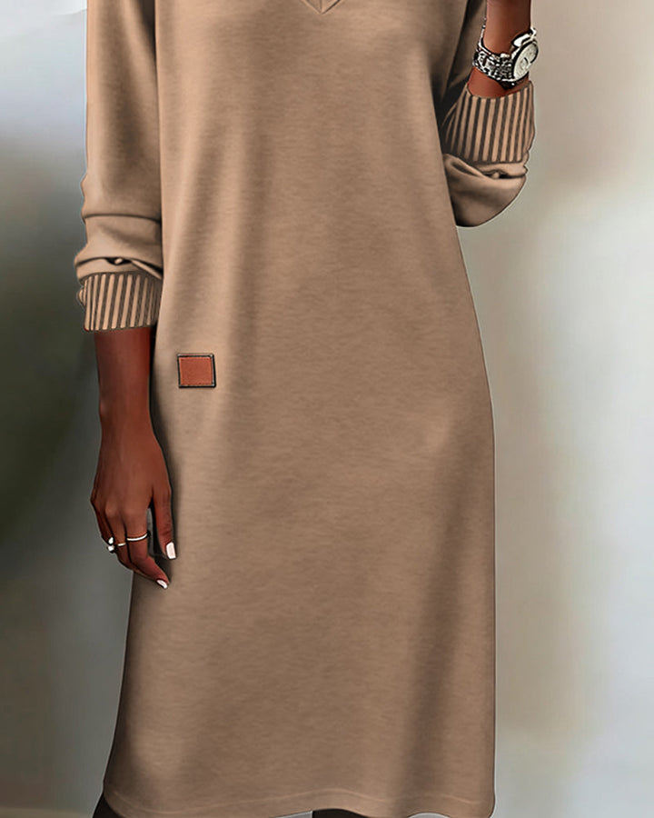Women's Soft Black Sweater Midi Dress (3)