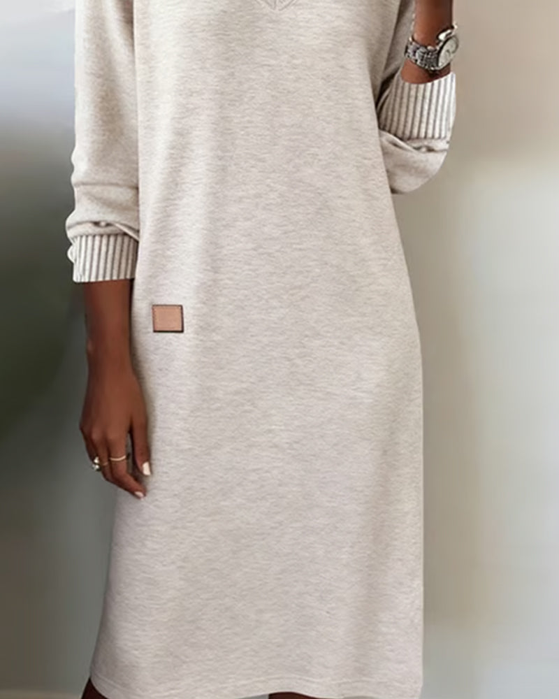 Women's Soft Black Sweater Midi Dress (6)