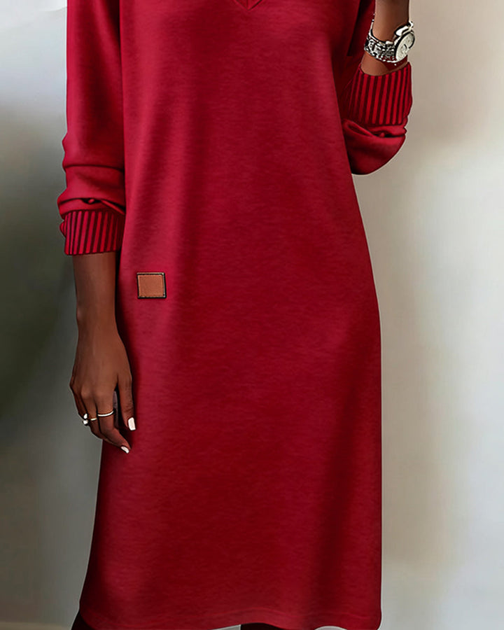 Women's Soft Black Sweater Midi Dress (9)