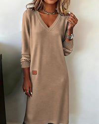 Claire | Women's Soft Black Sweater Midi Dress