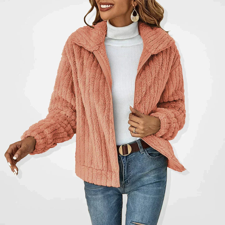 Women's Soft Casual Knit Jacket in Pink