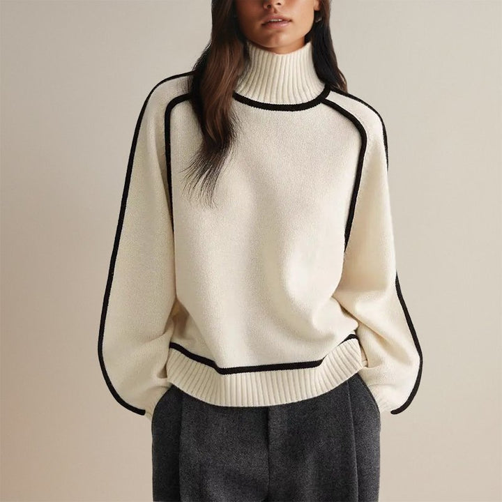 Women's Soft Turtleneck Pullover in Cream