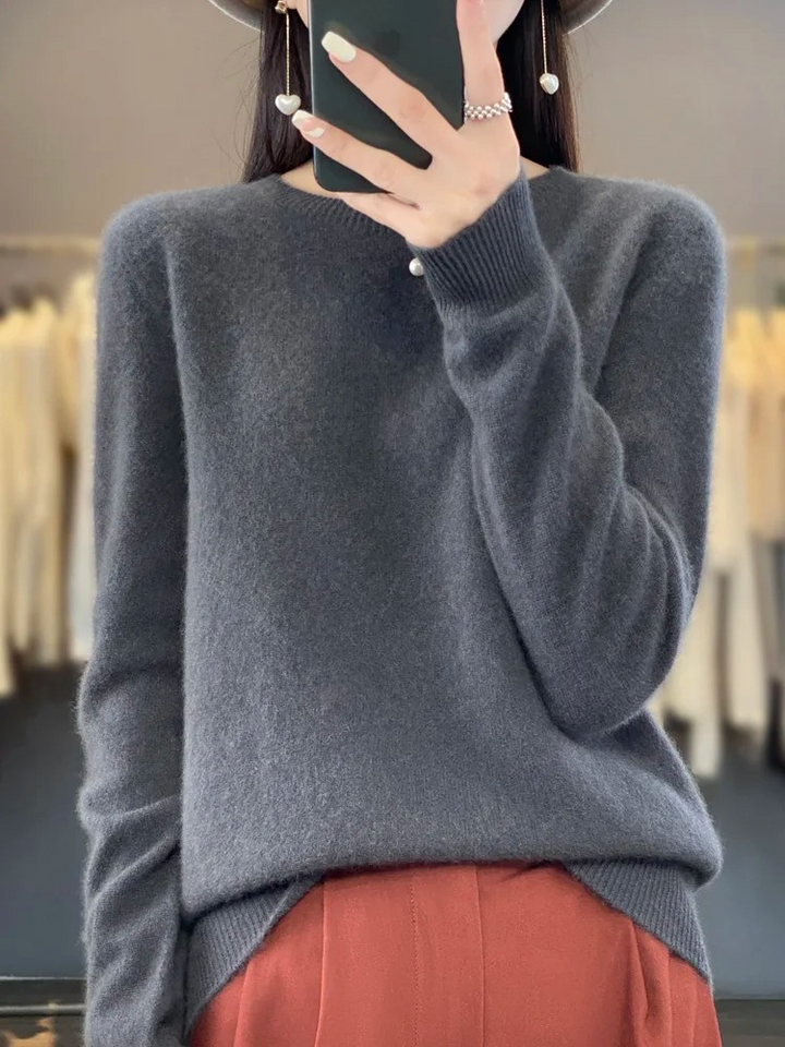 Women's Soft Ugly Christmas Sweater Pullover in Grey