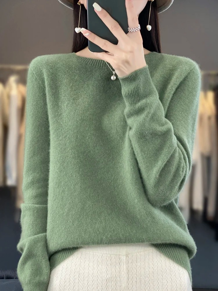 Women's Soft Ugly Christmas Sweater Pullover in Light Green