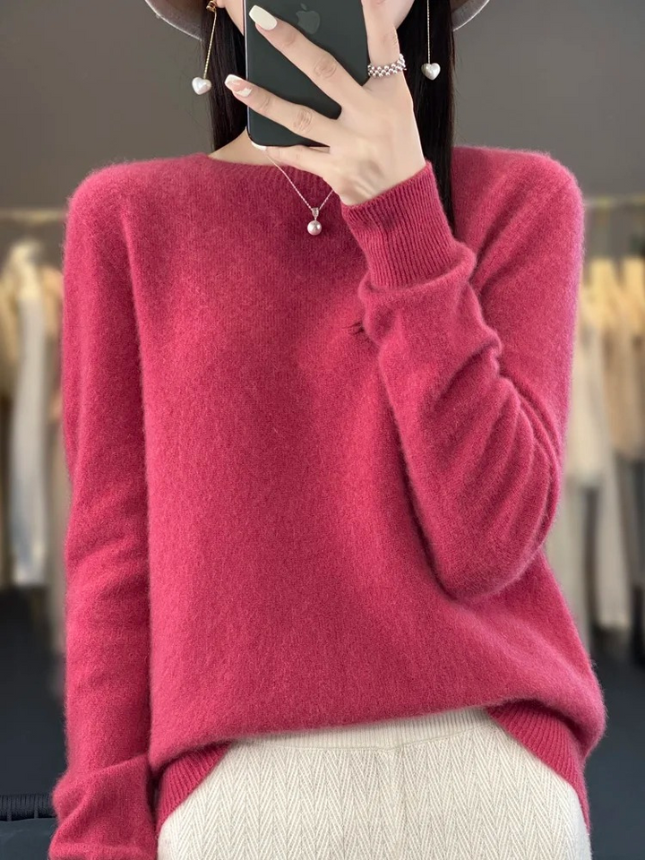 Women's Soft Ugly Christmas Sweater Pullover in Pink