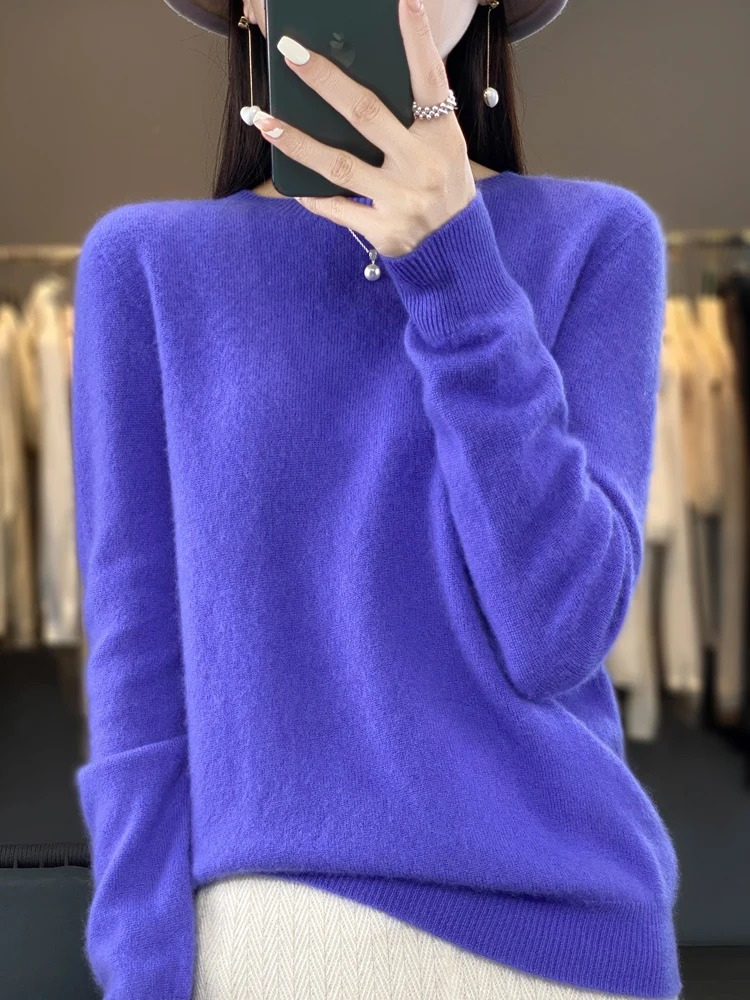 Women's Soft Ugly Christmas Sweater Pullover in Purple