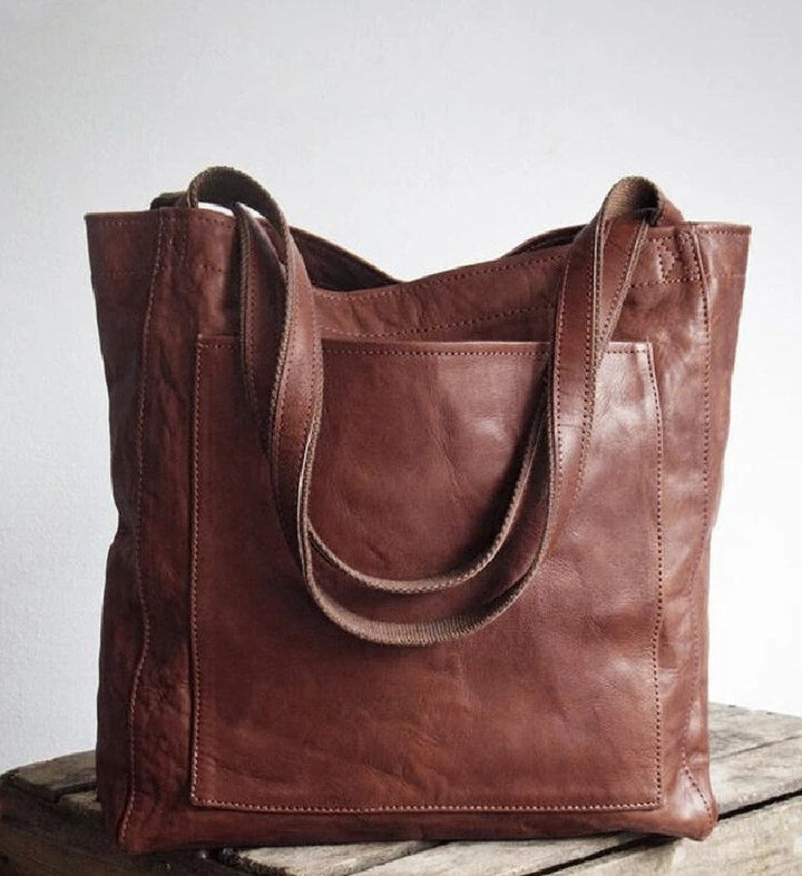 Women's Spacious Everyday Tote Bag in Dark Brown
